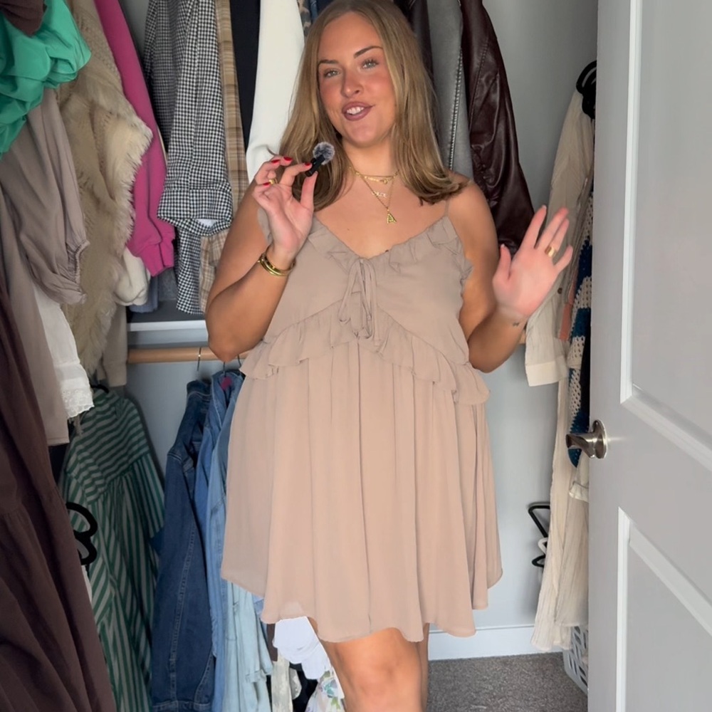 Abercrombie & Fitch Tan Mini Dress